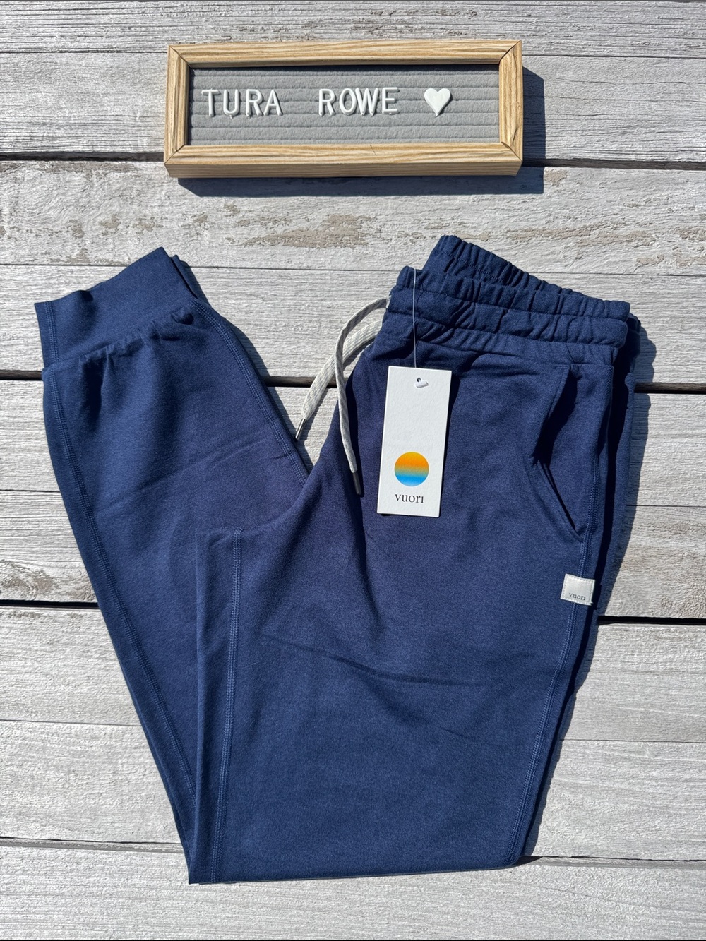 Vuori Performance Jogger Long Blue Coast Heather Women’s XXS NWT Tall